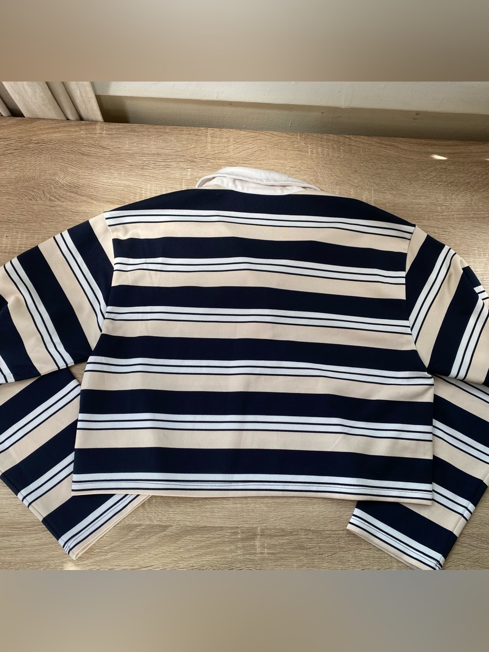 Reformation Anna Striped Rugby Shirt Medium - Picture 3 of 15